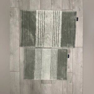 Nautica Bath Rugs Green 100% Polyester Used